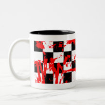 Éclaboussure de peinture de damier d'Emo Tasses À Café