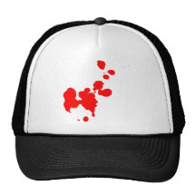 Éclaboussure de sang casquette