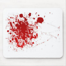 Éclaboussure de sang tapis de souris