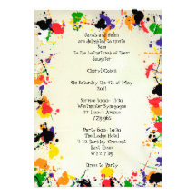 Éclaboussure Invitation Personnalisée