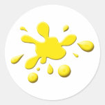 Éclaboussure jaune de peinture adhésifs