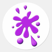 Éclaboussure pourpre de peinture autocollants