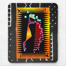 Éclaboussure tribale africaine de couleur tapis de souris