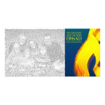 éclat inspiré de lumière intérieure de diwali cartes avec photo