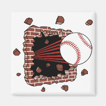 Éclateuse de base-ball magnets pour réfrigérateur