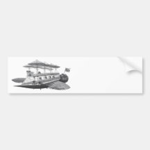 Éclipse vintage de dirigeable de Steampunk de la s Adhésifs Pour Voiture