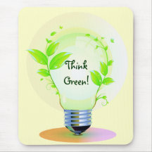 Eco pensent le vert tapis de souris