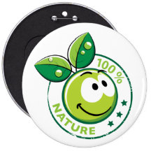 Écologie : nature de 100 % - badges avec agrafe