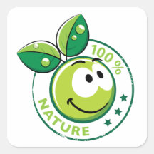 Écologie : nature de 100 % - sticker carré