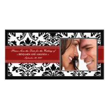 Économie-le-Date élégante Photocard de damassé : r Cartes De Vœux Avec Photo