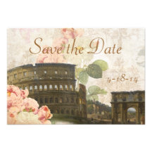 Économies antiques de cru de rose de rose de Rome  Invitations