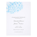 Économies bleues d'hortensia la date invitation personnalisable
