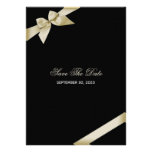Économies crèmes de mariage de ruban la date invitation personnalisable
