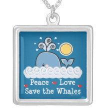 Économies d'amour de paix le collier de baleines