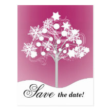 Économies d'arbre d'hiver la carte postale de date