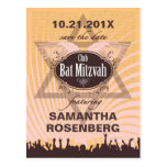Économies de bat mitzvah de club la date cartes postales