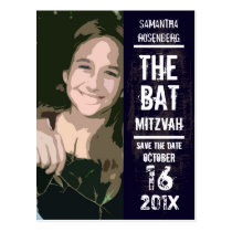Économies de bat mitzvah de groupe de rock la date cartes postales