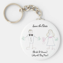 Économies de coutume les couples de bande dessinée porte-clefs
