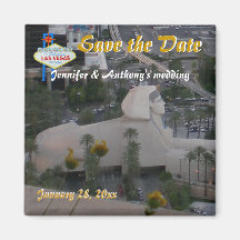 Économies de Las Vegas la vue de bande de date Magnets Pour Réfrigérateur