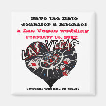 Économies de Las Vegas le coeur de date Aimant