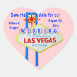 Économies de Las Vegas le coeur de rose de date Adhésif