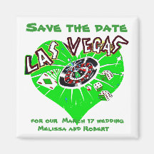 Économies de Las Vegas le vert de date Magnets Pour Réfrigérateur