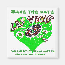 Économies de Las Vegas le vert de date Magnets