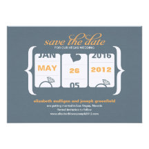 Économies de machine à sous la date - mariage invitation
