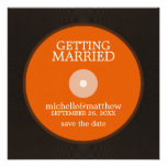 Économies de mariage de disque vinyle la date invitation personnalisable