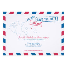 Économies de mariage de la poste aérienne de la Th Invitation Personnalisable