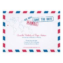 Économies de mariage de la poste aérienne d'Hawaï  Invitations