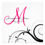 Économies de mariage de monogramme de remous la vu invitations personnalisables