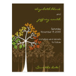 Économies de mariage de région boisée d'arbres d'a cartes postales