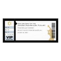 Économies de Mitzvah de barre de billet de concert Invitations
