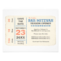 Économies de Mitzvah de barre d'étoile de sports l invitations