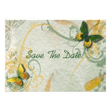 Économies de papillon la date invitations personnalisées