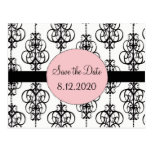 Économies de rose de lustre les cartes de mariage  cartes postales