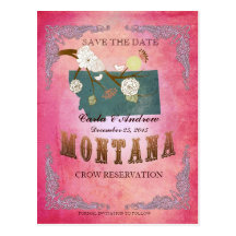 Économies de rose la date - carte du Montana avec  Cartes Postales