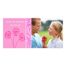 Économies de rose la date photocartes personnalisées