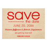 Économies de typographie de flèche la date, rouge invitations personnalisables