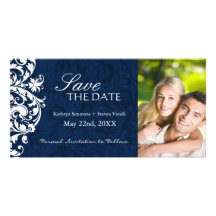 Économies élégantes de mariage d'hiver l'invitatio cartes avec photo