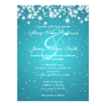 Économies élégantes de mariage le bleu d'étincelle invitations personnalisées