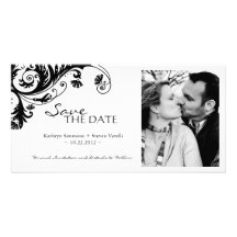 Économies élégantes de photo l'invitation de date cartes de vœux avec photo
