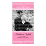 " économies élégantes du rose 4x8 le faire-part de photocarte personnalisée