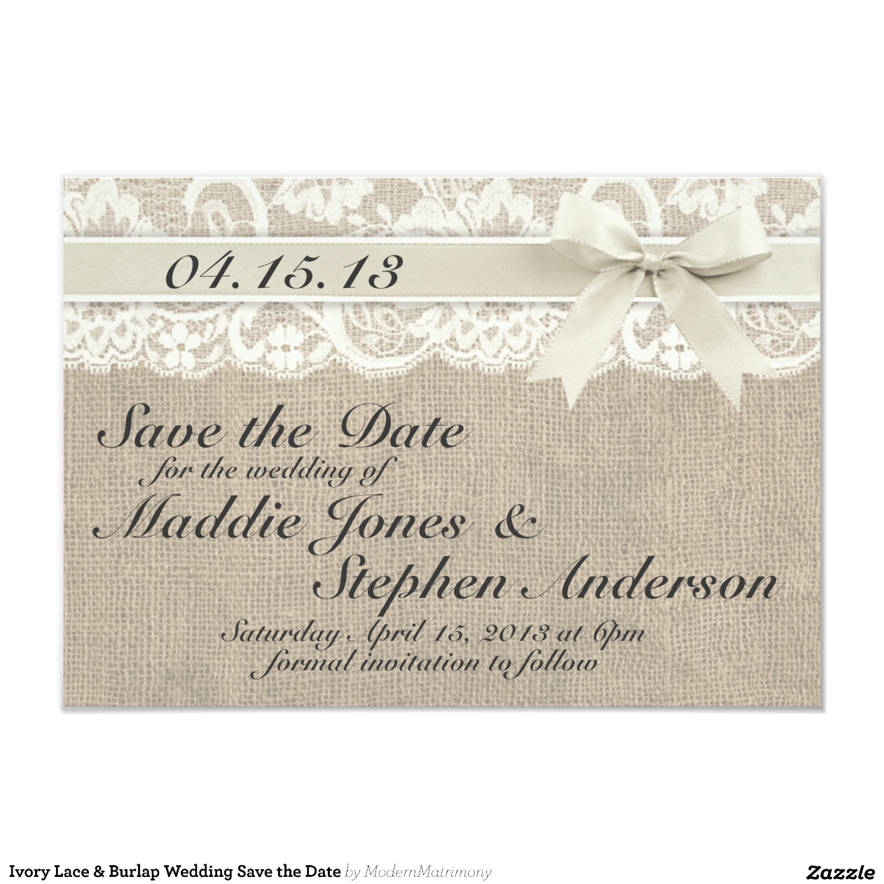 Dentelle rustique Invitations de mariage Dentelle rustique Invitations de mariage