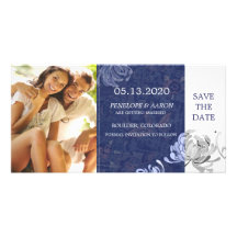 Économies florales de mariage de maman blanche ble modèle pour photocarte