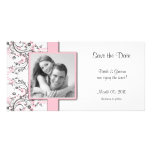 Économies florales roses les cartes photos de date cartes de vœux avec photo