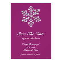 Économies hivernales de magenta la date faire-parts