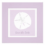Économies lilas du dollar de sable la date invitations personnalisables