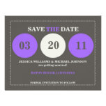 Économies modernes la date invitations personnalisables